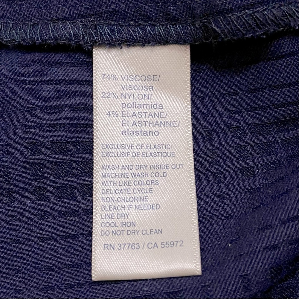 Navy Blue Slim Leg Pant Legging Size 10 - Picture 8 of 11
